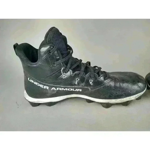 Under Armour Football Cleats Men's 13 Hammer RM Black Mid 3022174-001 - Picture 5 of 9